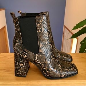 Snake Skin Design Polly Bootie by Circus by Sam Edelman, Size 10M